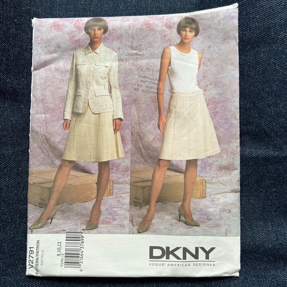 Vogue 2791 Loose Jacket and Wrap Skirt Size 8 10 12 Sewing Pattern DKNY Uncut - Picture 1 of 4